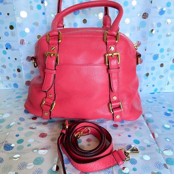 MICHAEL KORS PEBBLED LEATHER BEDFORD SATCHEL - Picture 4 of 6